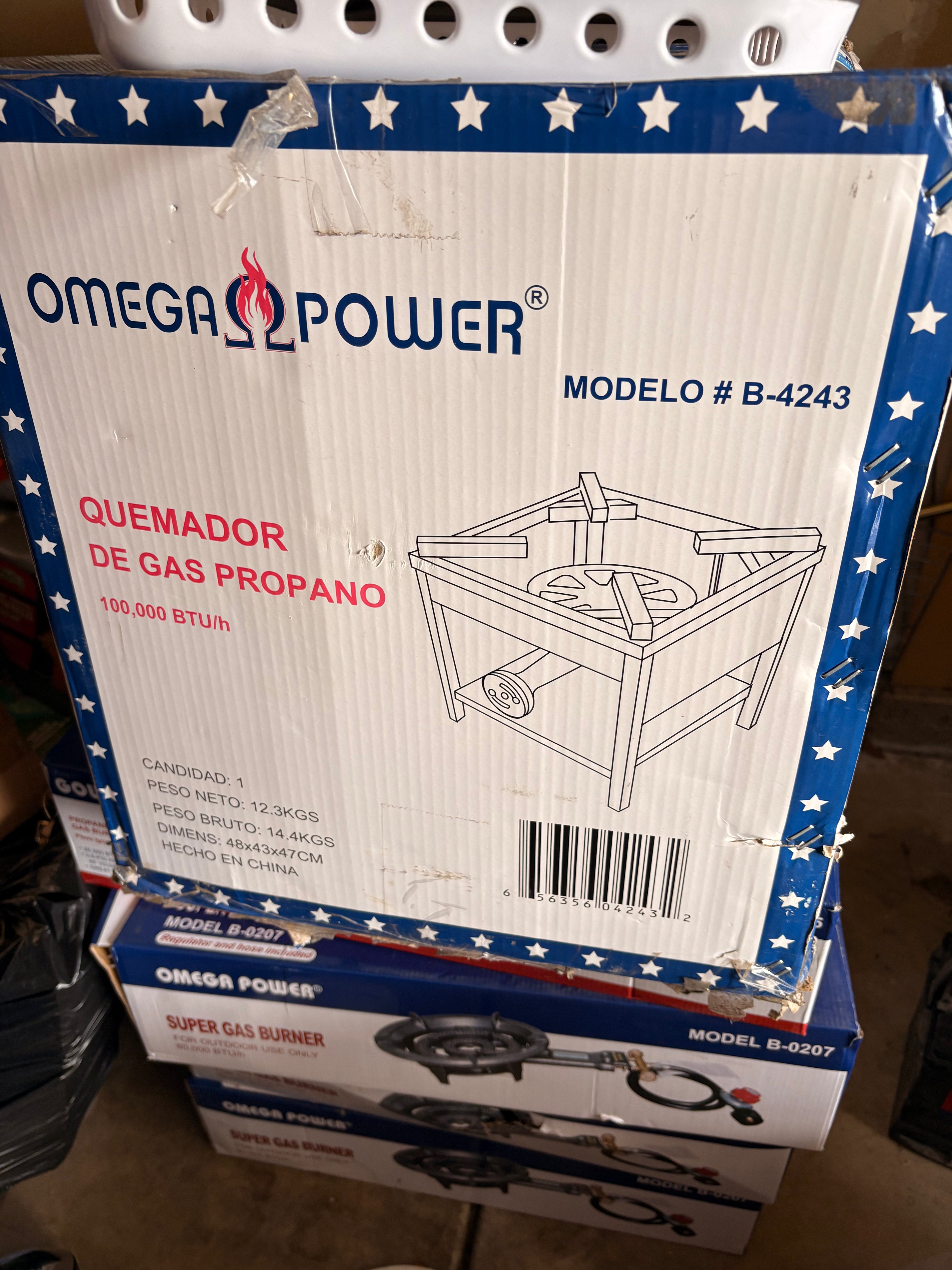 Omega Power High Pressure Burner — Model #B-4243 (100,000 BTU)